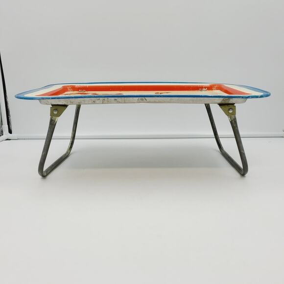 Vintage 1960's Tin Children's TV Tray Bozo the Clown on TV w/ Folding Legs - Picture 2 of 10